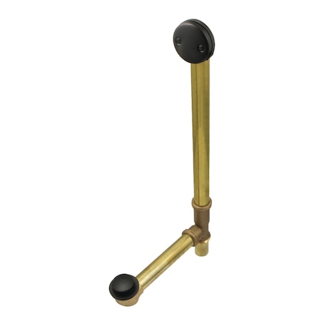 Kingston Brass DTT2200 20-Inch Tip-Toe Tub Waste and Overflow, 20 Gauge, Matte Black DTT2200